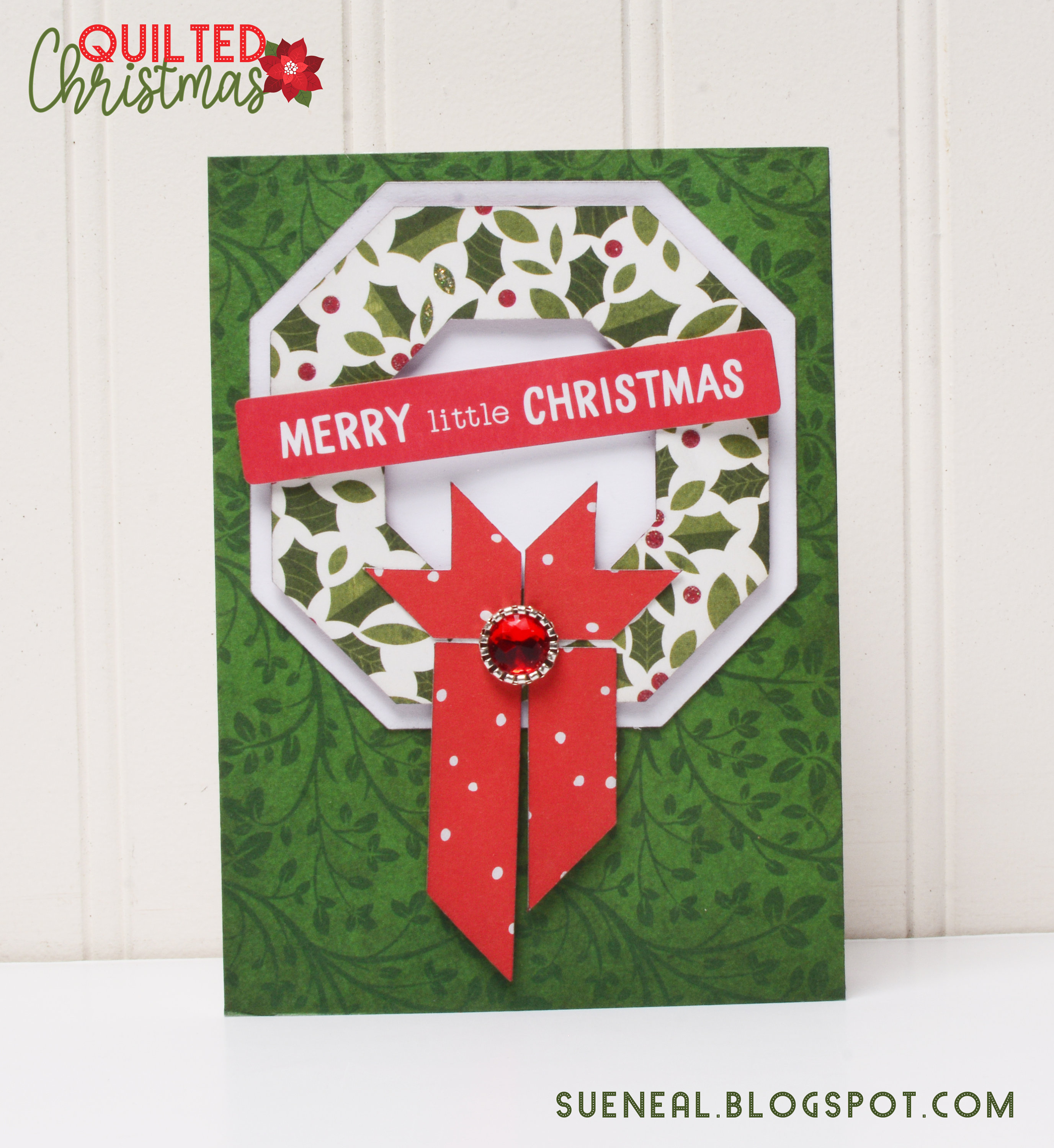 Quilted Christmas Card Kit, Christmas Card Making Kits, DIY Christmas