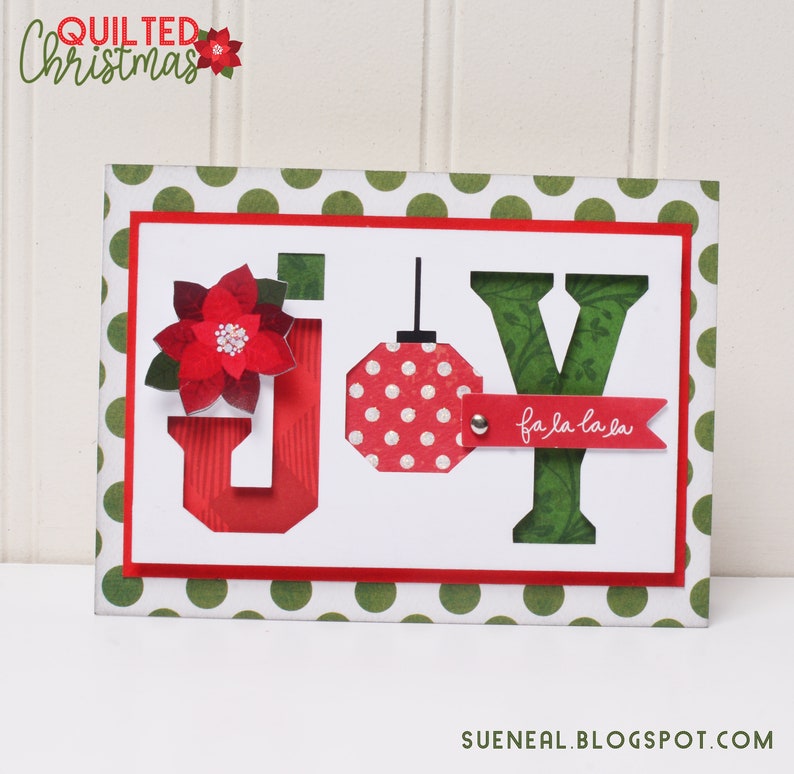 Quilted Christmas Card Kit, Christmas Card Making Kits, DIY Christmas