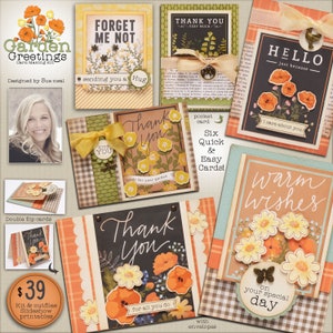 Kit voor het maken van tuinwenskaarten, bedankkaarten, doe-kaarten, snelle en gemakkelijke kaarten, Thinking of You-kaarten, Verjaardagskaarten, GRATIS VERZENDING!