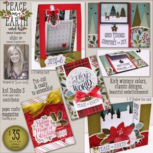 DIY-Weihnachtskarten-Kit, Frieden auf Erden Karten, Weihnachtskarten, Feiertagskarten, 3D-Kartenkit, klassische Weihnachtskarten