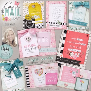 Care Mail Kartenherstellung, Beileidskarten, DIY Karten, einfache Karten, Thinking of You Karten, Quick Card Kit, handgemachte Karten, 8 Karten KOSTENLOSER VERSAND!