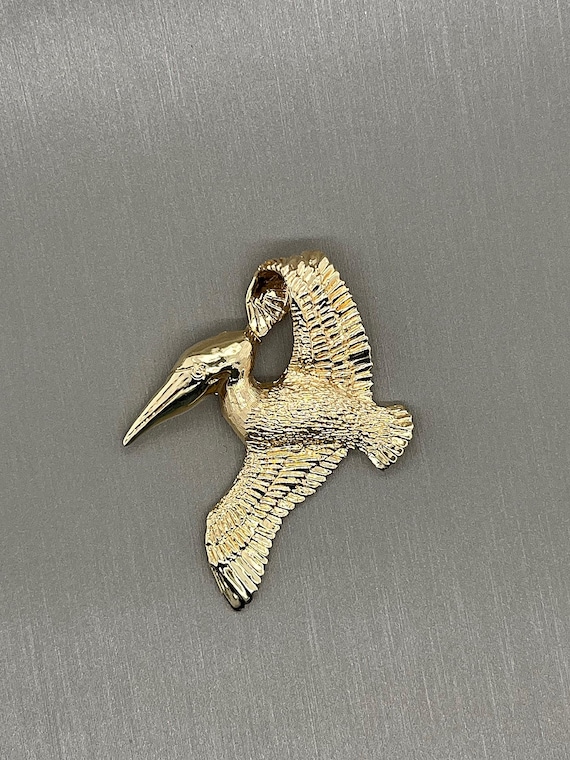 14k Gold Pelican Pendant (Estate)