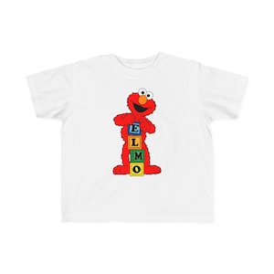 Elmo Toddler Tee - Fun Kids T-Shirt for Playtime, Birthdays, Toddler Gifts, Nursery, Sesame Street Theme