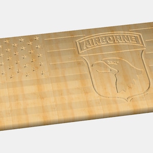 American US Army Airborne Flag SVG PDF Files cnc woodworking vcarve easel fusion 360 grblcarbide3d carbide create