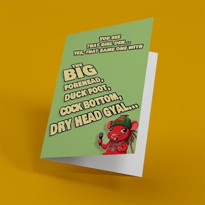 Divertente biglietto di auguri in dialetto giamaicano, biglietto di auguri bizzarro e umoristico, biglietto in gergo giamaicano, regalo di umorismo caraibico, biglietto di auguri di compleanno per lui/lei