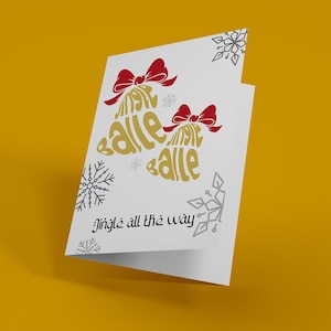Indiase kerstkaart, kerstgroet 'Balle Balle', op Punjabi geïnspireerde kerstkaart, A5-kerstkaart, leuke feestelijke groet