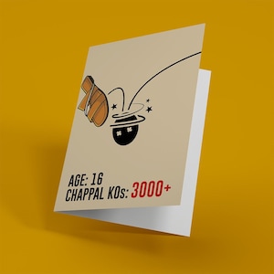 Funny 16th Indian Birthday Card, Desi Greeting Card, Indian-Inspired Birthday Wishes, Quirky Desi Gift, Unique Birthday Card for Him/Her
