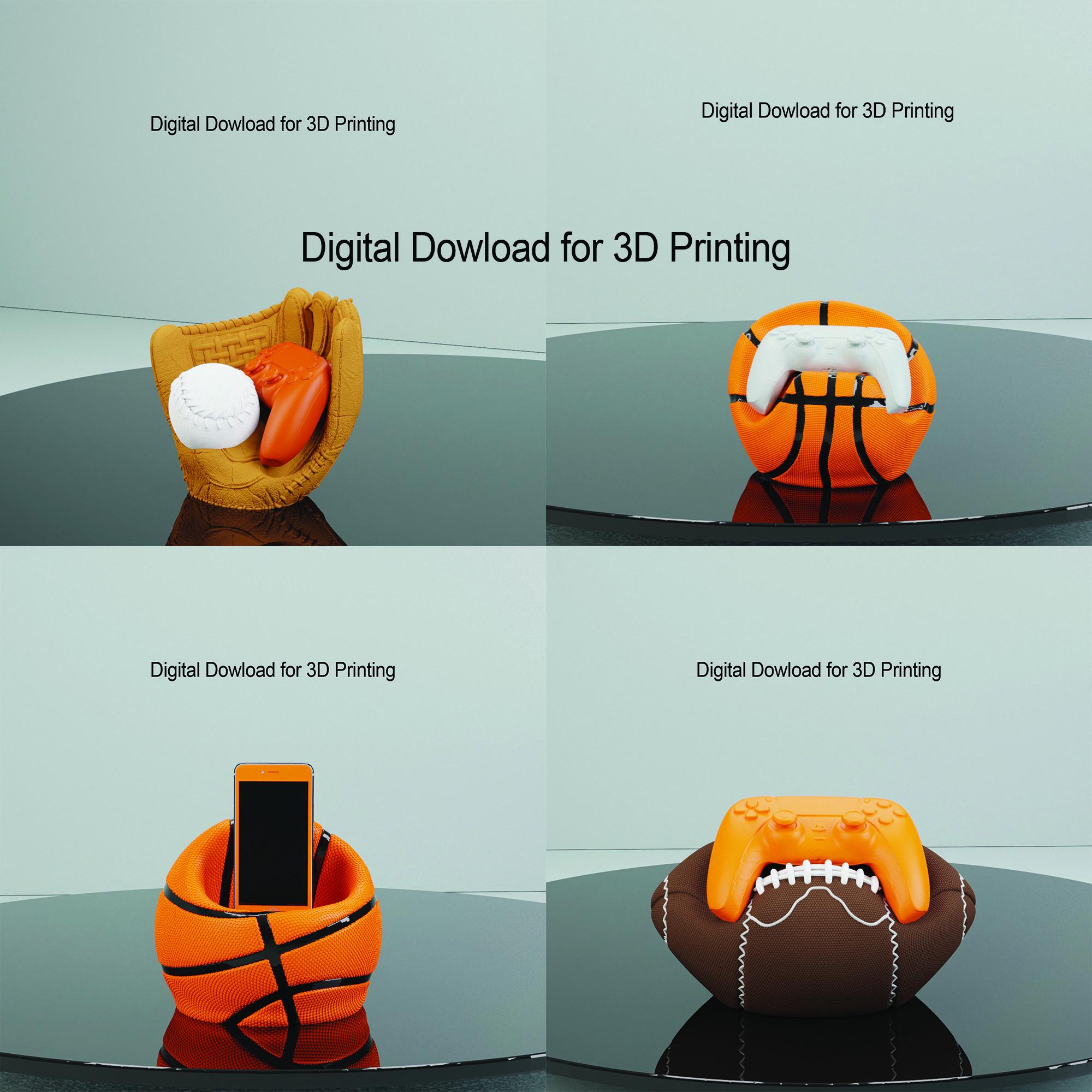 Nba Player Controller Stand 3D Printable Sports Controller Holders | Basketball, Football, Baseball ...