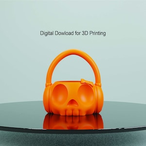 3D Printable Skull Candy Bowl STL File - Halloween Candy Dish, Modern Snack Holder, Decorative Home Accessory, Instant Digital Download