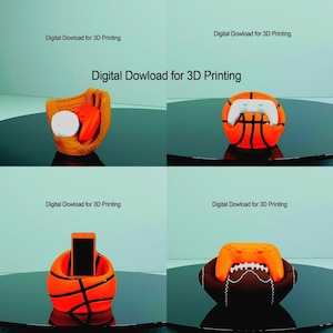 3D Printable Sports Controller Holders | Basketball, Football, Baseball | Digital Download for Game Controller Stand