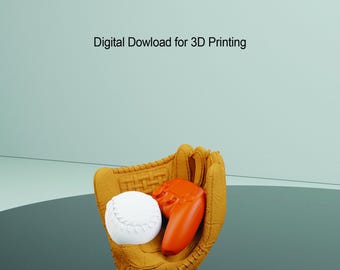 Modèle de gant de baseball imprimable 3D : décoration sportive STL (téléchargement numérique)