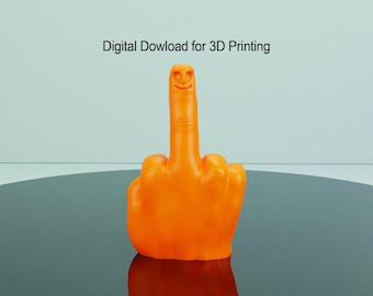 Funny Middle Finger Statue: 3D Printable Gag Gift (Digital Download)