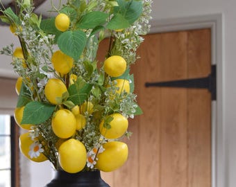 Branche De Citron Artificielle Avec Fruits - Décoration Maison Et Bureau - 48 Cm, Réglable - 5