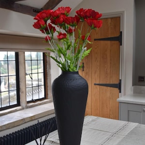 Artificial Poppy Stem Artificial Red Country Poppy Faux Poppy Stem Faux Flowers Artificial Flowers Faux Poppy Spray Home Decor Gift For Her