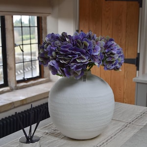 Artificial Hydrangea Stem Purple Faux Hydrangea Flowers Real Touch Artificial Flowers Faux Purple Flowers Home Decor Gift For Her