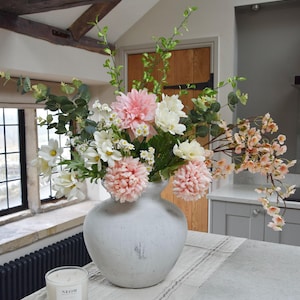 Large Faux Flower Arrangement Flower Bouquet Artificial Flowers Silk Faux Bouquet Wildflower Bouquet Home Decor Gift For Her - HILARY