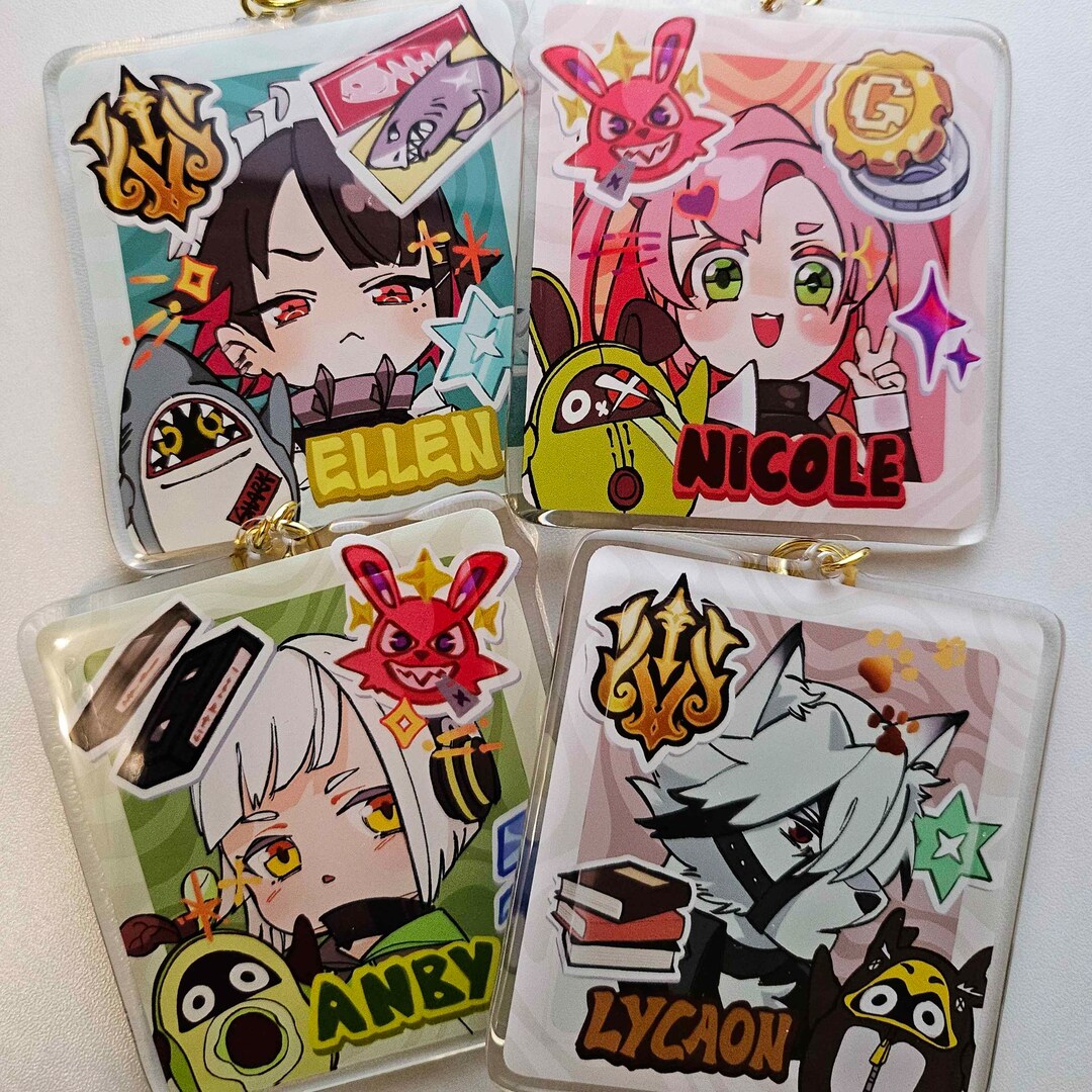 Zenless Zone Zero Acrylic Keychains - 3'x3' Anby, Nicole, Von Lycaon ...