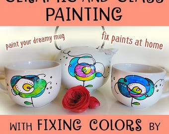 Ceramic & Glass Painting Tutorial. DIY Home Oven Fix. Download PDF Workbook