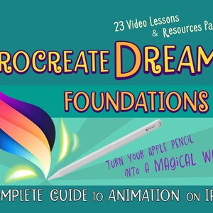 Full Procreate Dreams Tutorial to learn easy animation techniques on iPad with free updates and resources to download. Learn how to animate in Procreate Dreams mastering the 3 animating modes: Keyframe Animation the precise mode, Frame-by-Frame Animation the classic hand-drawn mode, and Performing Animation the organic and fluid mode.
Learn how to use clipping masks and layer masks in Procreate Dreams, over video and still illustrations, adding audio sound effects