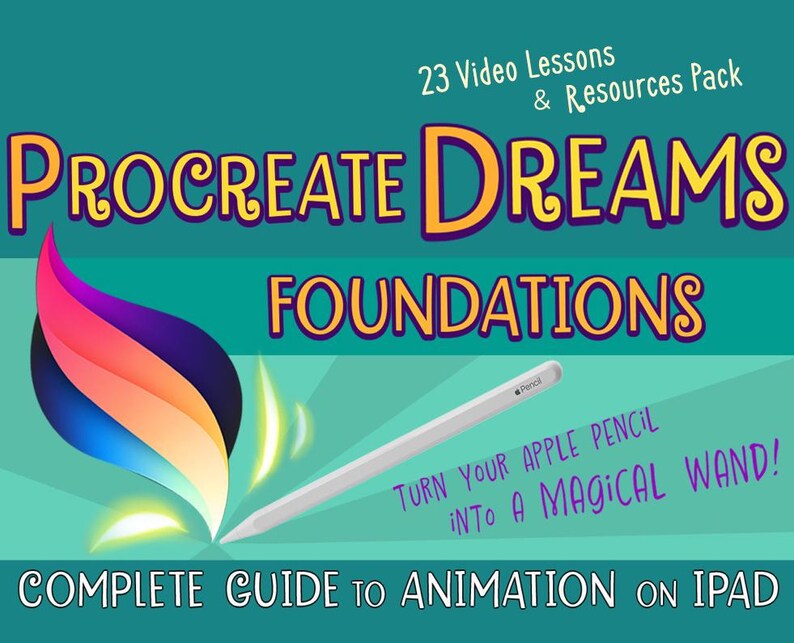 Full Procreate Dreams Tutorial to learn easy animation techniques on iPad with free updates and resources to download. Learn how to animate in Procreate Dreams mastering the 3 animating modes: Keyframe Animation the precise mode, Frame-by-Frame Animation the classic hand-drawn mode, and Performing Animation the organic and fluid mode.
Learn how to use clipping masks and layer masks in Procreate Dreams, over video and still illustrations, adding audio sound effects