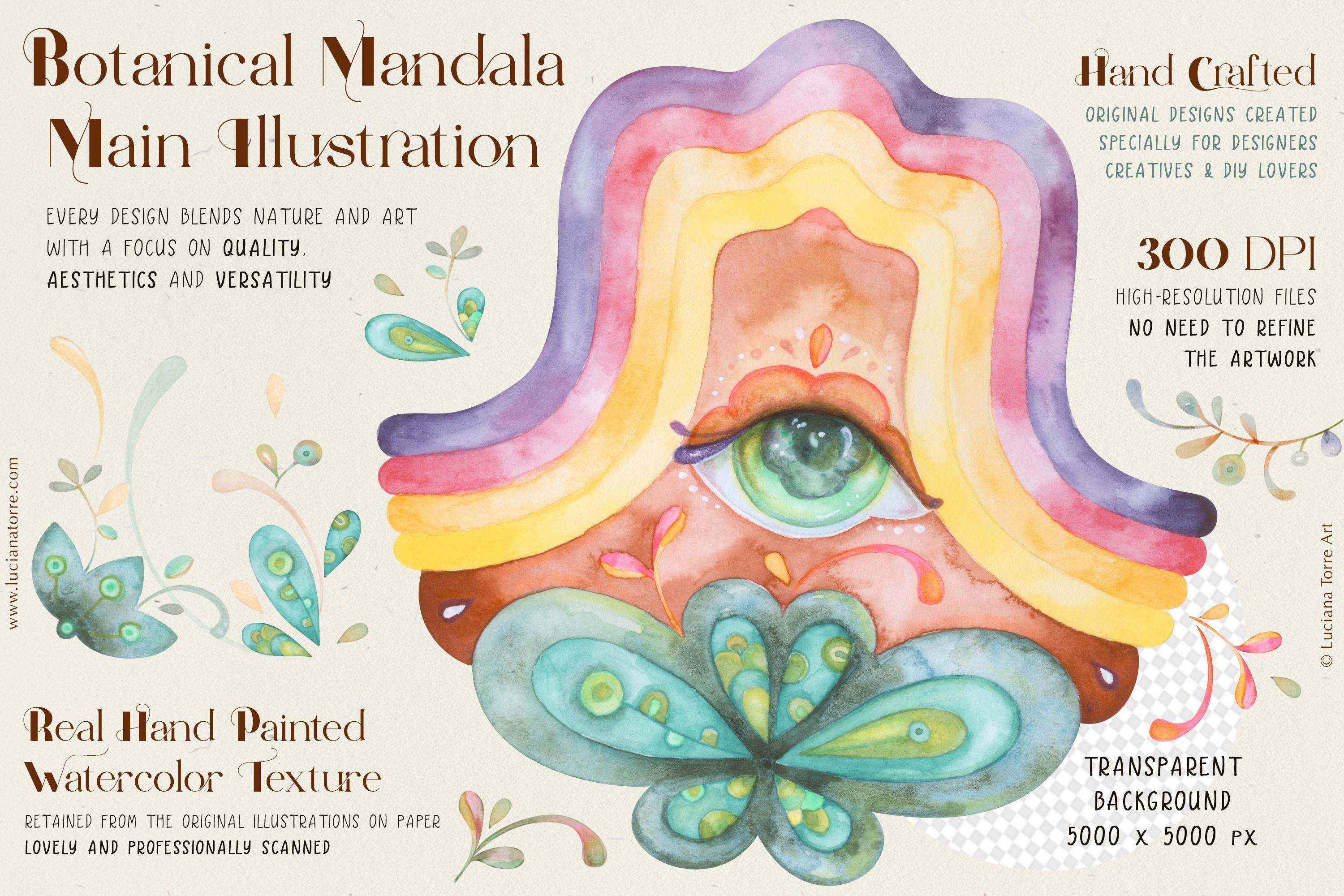 Clip Art Con Acquerello Botanico, Marchio per Salone Di Bellezza. Download  Digitale - Etsy, image size:3000x2000