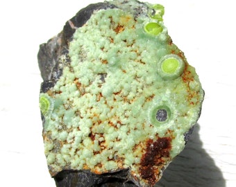 Druzy Green Wavellite Botryoidal Crystals on matrix from Arkansas AAA MINERAL SPECIMEN Metaphysical Crystal