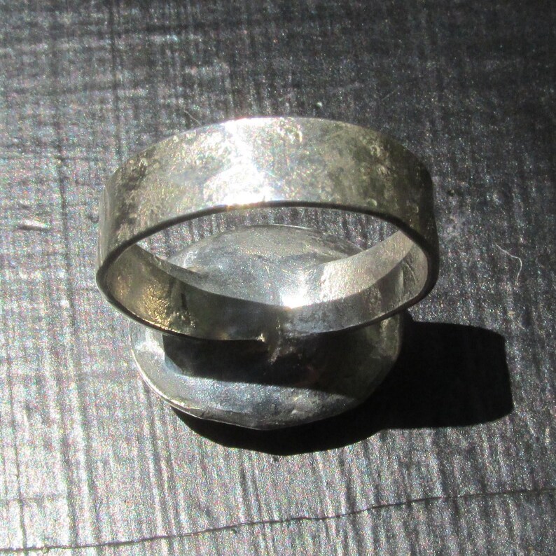 Natural Opal Ring size 9 1/4 Sterling band Handmade Mexican Cantera Fire Opal image 15