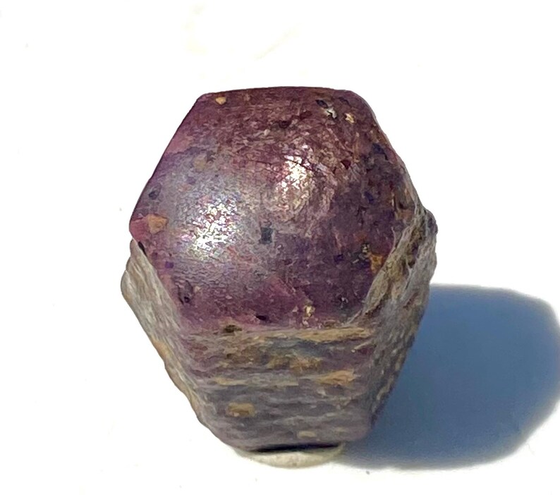 Ruby Pattern Crystal Natural Star Ruby Crystal, Polished Hexagonal Mineral Specimen, 18.5g ...