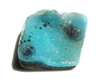 Gem Silica Chrysocolla Cabochon with Druzy 24ct Ray Mine, Arizona Natural Cab Jewelry Supply