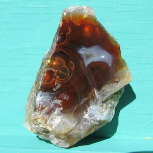 Fire Agate 1.4oz Window Polished Raw Deer Creek Mine AZ Crystal Natural Gemstone Rough (F11)