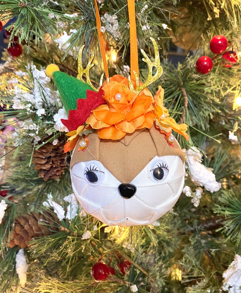 Tutorial Pattern Reindeer Ornament No Sew Quilted Christmas Etsy