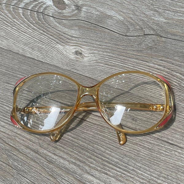 Lunettes de vue Dior vintage surdimensionnées rondes des années 70, lunettes des années 80