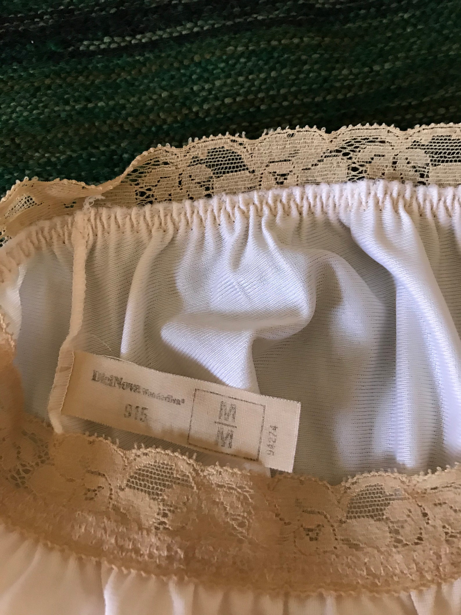 Vintage Half Slip Cream With Tan Lace Trim Pinup Lingerie Etsy
