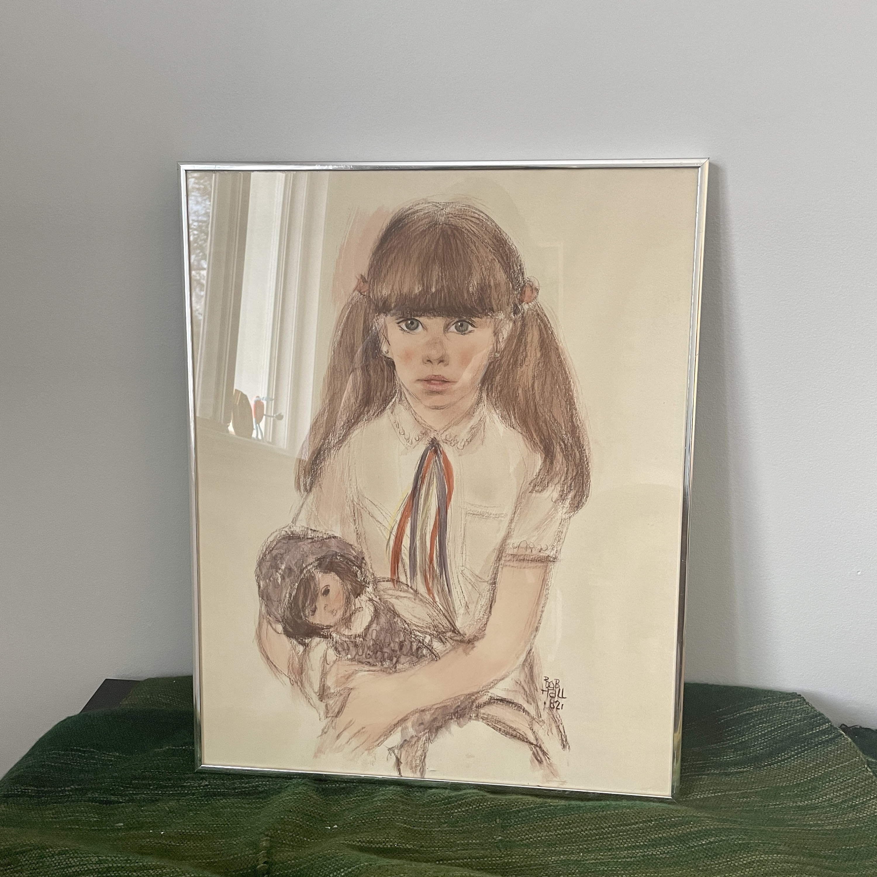 Charcoal Drawing, Original Drawing, Pencil Art, Drawing of a Girl