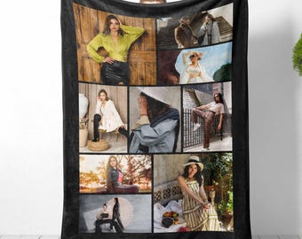 Coperta Morba In Pile E Sherpa Personalizzata Con 9 Foto E Testo - Foto 9