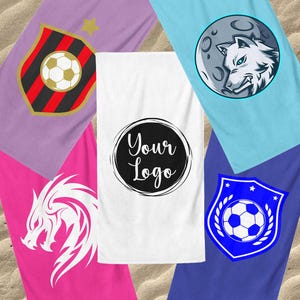 Benutzerdefiniertes Logo Strandtuch, personalisiertes Dekor Geschenk, Hotel Spa Unternehmen Business Corporate Sports Team Wertschätzung Geschenk, Schwimmbadtuch