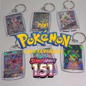 Pokemon 151 Mini Card Keychain | Custom Anime Keyring, Cute Bag Charm, Gift for Pokemon Fans & Collectors