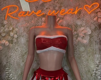 Christmas Candy Cane Skirt Set - Festival Dancewear Outfit