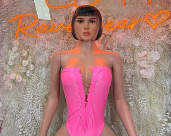 Body rose une pièce Rave Outfit – Festivals de Ravewear & Dancewea exotique