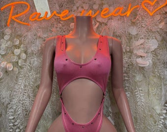 Rave Outfit Pink One-Piece Bodysuit – Ravewear Festivals & Exotic Dancewea