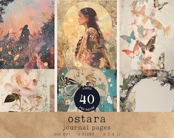 Ostara Journal Pages | Spring Equinox, Pagan Art (Digital Download)