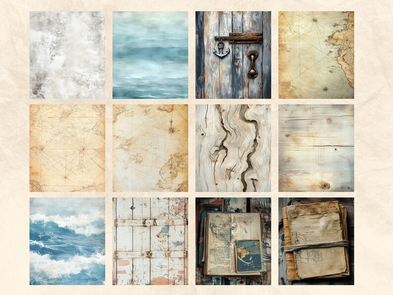 Lighthouse Junk Journal Pages | Vintage Nautical Ephemera (digital ...