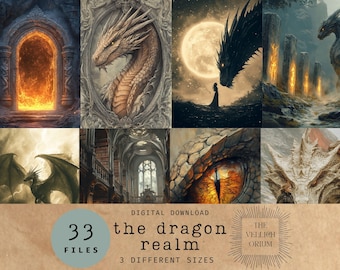 Fantasy Dragon Journal Pages – Crafting Ephemera (Digital Download)