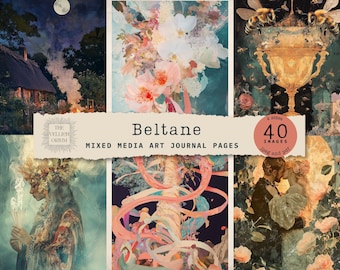 Beltane-dagboekpagina's | Heidens plakboek kortstondig (digitale download)