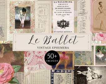 The Ballet | Vintage Collage Sheets | Original Ephemera for Junk Journals, Scrapbooking and Crafts