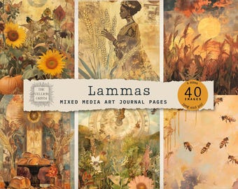 Lammas Harvest Festival Digital Journal Pages | Pagan Art (PDF)