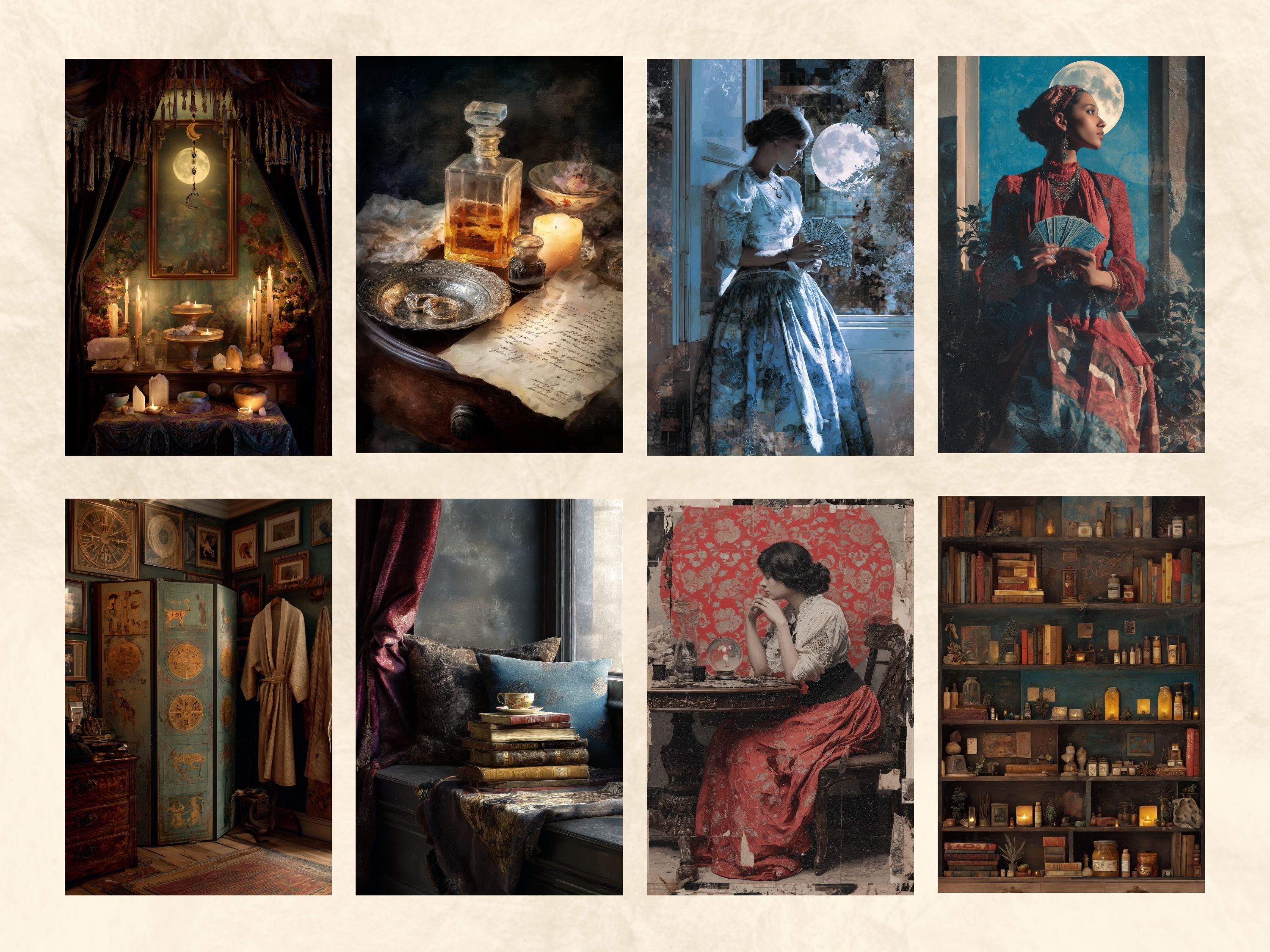 Victorian Tarot Junk Journal Pages, Gothic Fortune Teller Ephemera ...