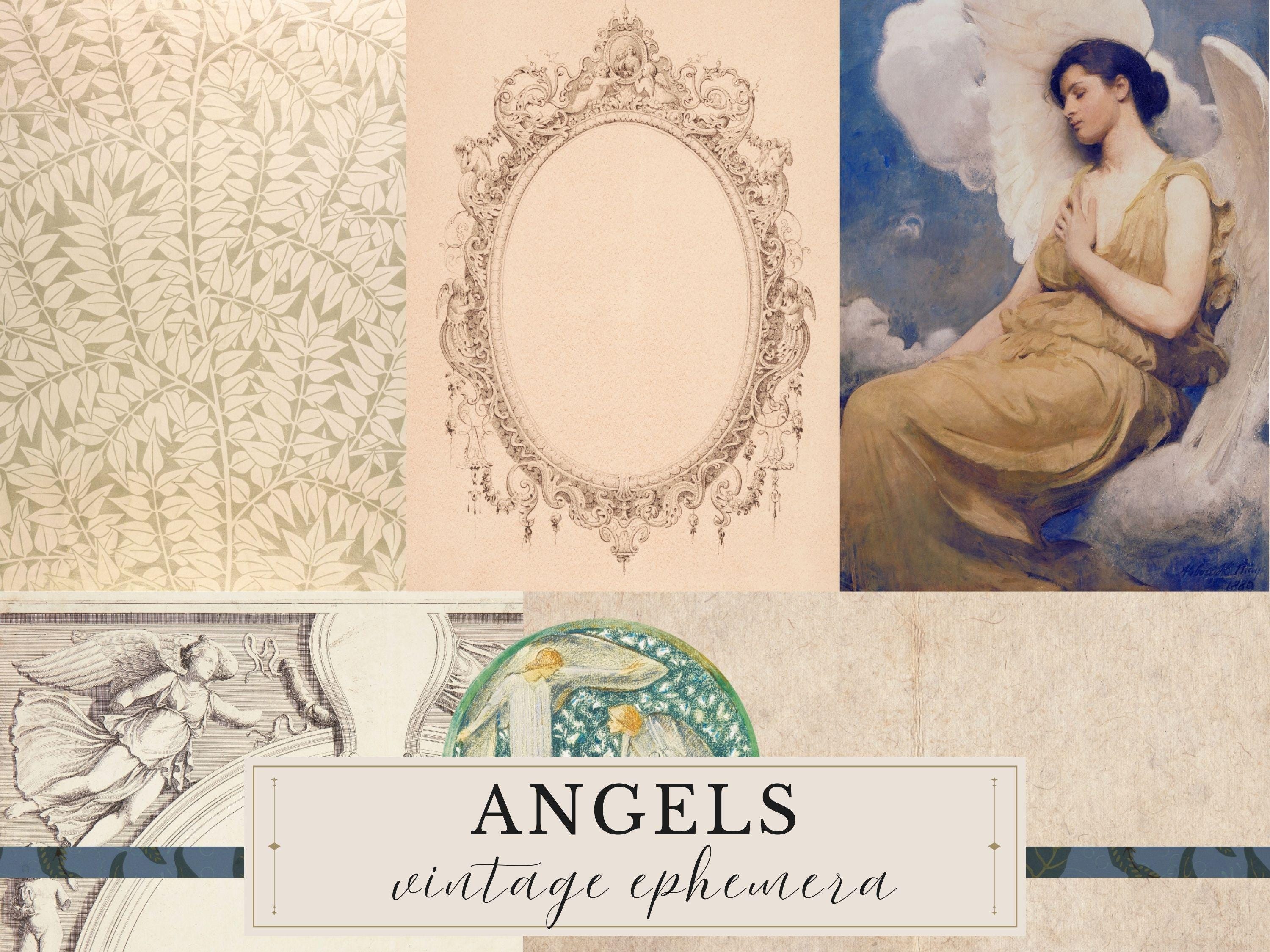 Angel Collection Sheets Angels | Vintage Collage Sheets | Original Ephemera for Junk Journals ...