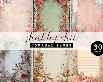 Shabby Chic Floral Journal Pages | Vintage Scrapbook Paper (Digital Download)