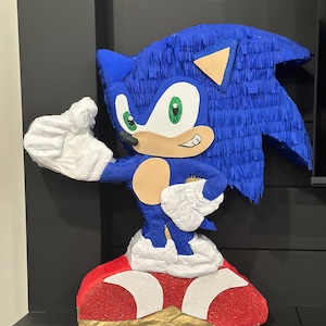 Sonic Inspired Pinata, Pinata de SONIC, Sonic Inspired Craft, Sonic inspired Birthday